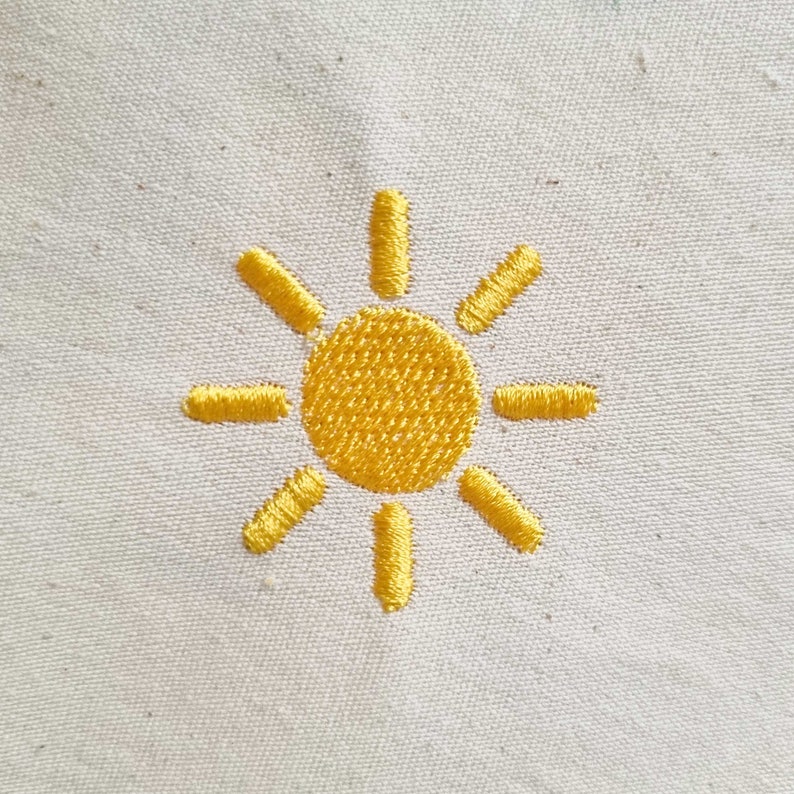 Mini Sun Embroidery Design: Sunshine Embroidery File (digital Download ...