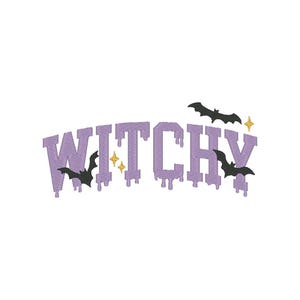 Witchy Embroidery Design: Halloween Embroidery File (Digital Download)