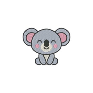 Koala Embroidery Design: Baby Animal Machine Embroidery (Digital Download)