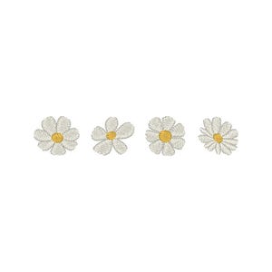 Daisies Embroidery Design: Spring Flowers Embroidery File (Digital Download) image 1