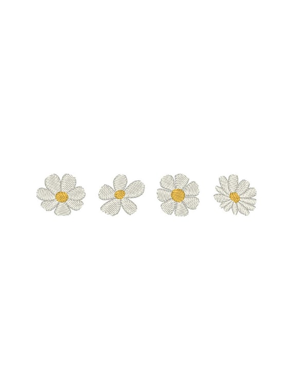 Daisies Embroidery Design: Spring Flowers Embroidery File (Digital Download)