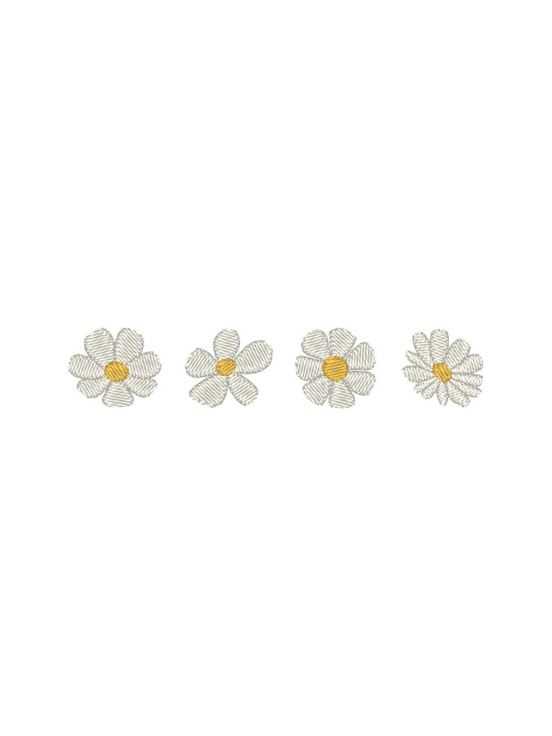Daisies Embroidery Design: Spring Flowers Embroidery File (Digital Download) image 1