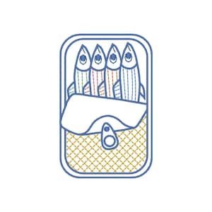 Sardines Embroidery Design, Sardine Can Embroidery Design, Sardines Embroidery File, Fish Embroidery File, Tinned Fish Embroidery Design
