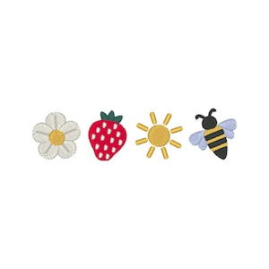 Strawberry Plant Embroidery Design: Summer Embroidery File (Digital Download)