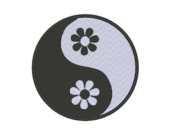 Daisy Yin Yang Embroidery Design (Digital Download)