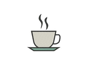Mini Coffee Cup Embroidery Design (Digital Download)