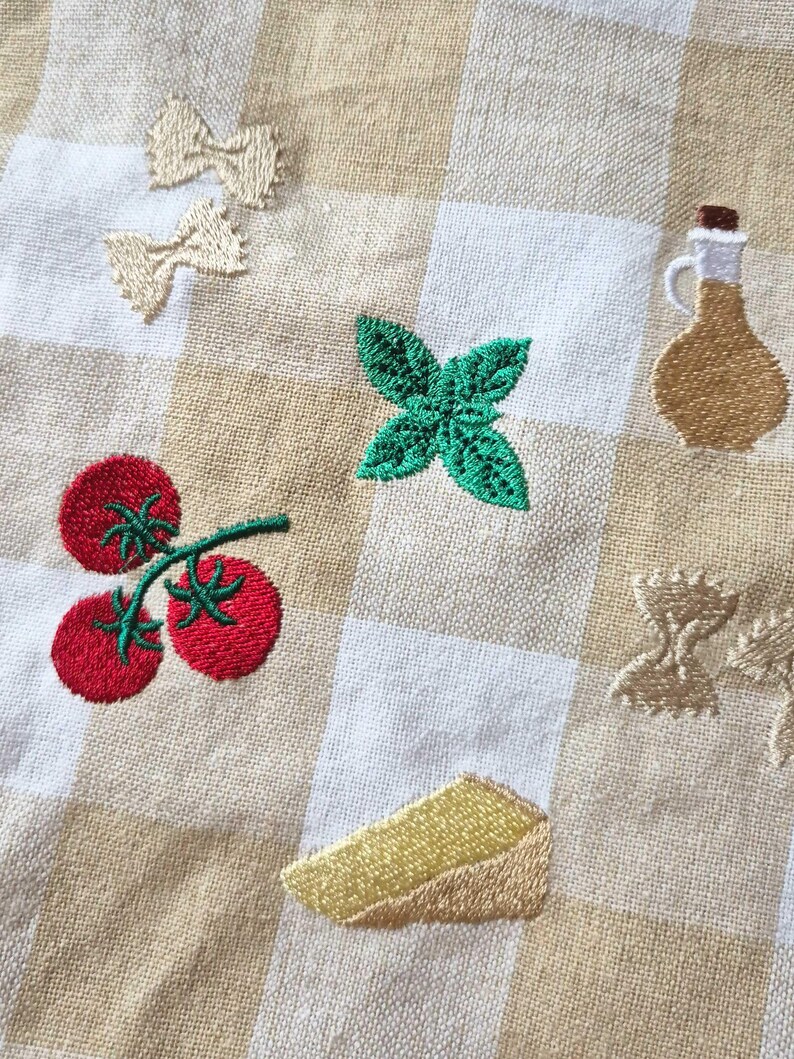 Mini Pasta Embroidery Design Set (digital Download) - Etsy
