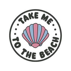 Take Me To The Beach Embroidery Design: Sea Shell Embroidery File (Digital Download)