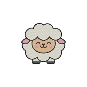 Sheep Embroidery Design, Baby Sheep Embroidery Design, Baby Animals Embroidery Designs, Farm Animal Embroidery File