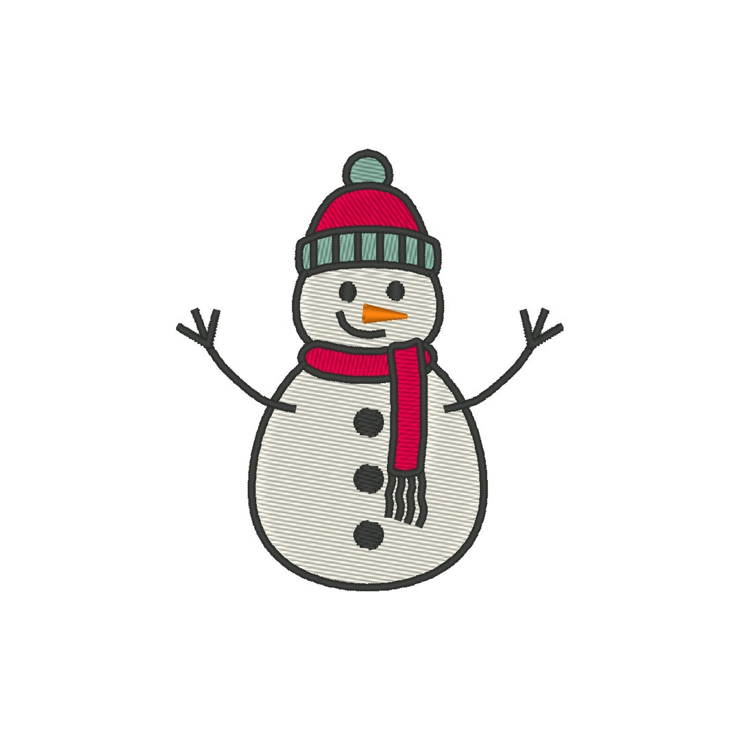 Mini Snowman Embroidery Design, Snowman Embroidery Designs, Winter
