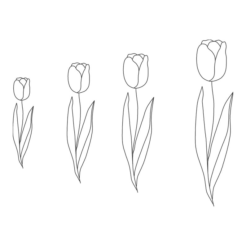Tulip Machine Embroidery Design Tulip Embroidery File Tulip - Etsy