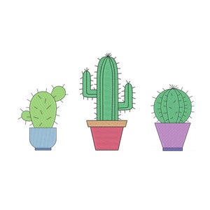 Cactus Machine Embroidery Design, Cactus Embroidery Design, Cacti Embroidery Designs, Cactus Embroidery File