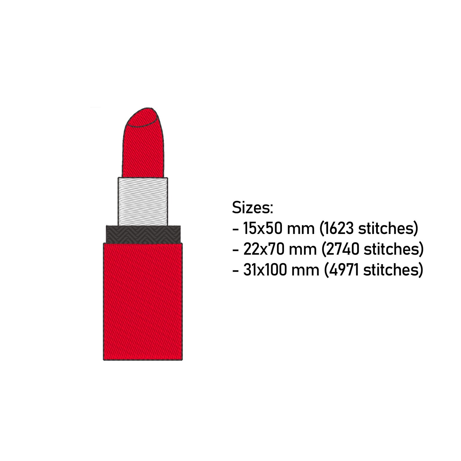 Makeup Embroidery Design Makeup Machine Embroidery Make up Etsy