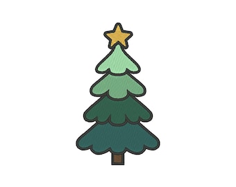 Christmas Tree Embroidery Design - Festive Embroidery File (Digital Download)