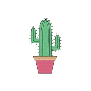 Cactus Machine Embroidery Design (Digital Download)
