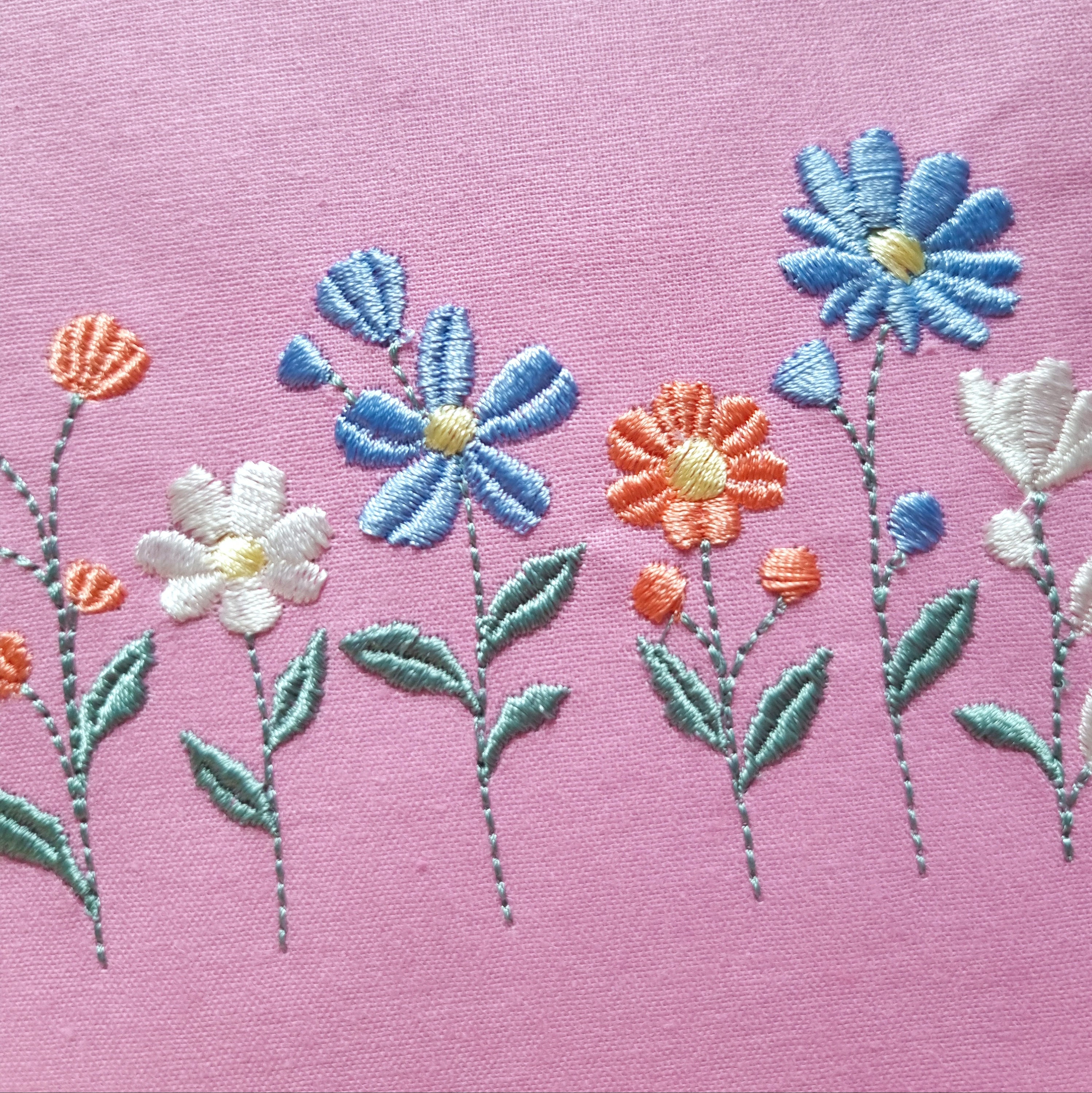 Spring Flowers Embroidery Design: Botanical Machine Embroidery (digital ...