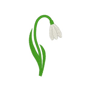 Snowdrop Embroidery Design, Spring Flower Embroidery Design, Floral Embroidery Design, Spring Flowers Machine Embroidery