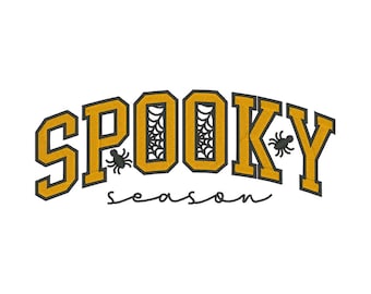 Spooky Season Embroidery Design: Trendy Halloween Embroidery File (Digital Download)