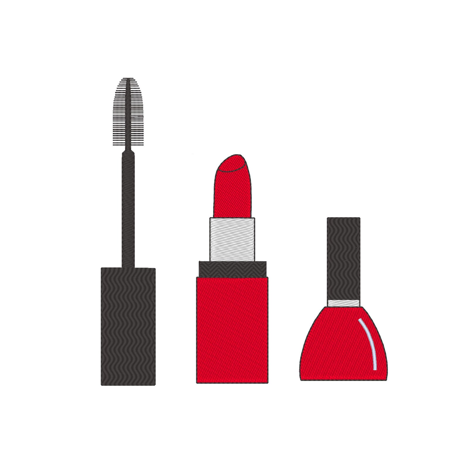 Makeup Embroidery Design Makeup Machine Embroidery Make up Etsy