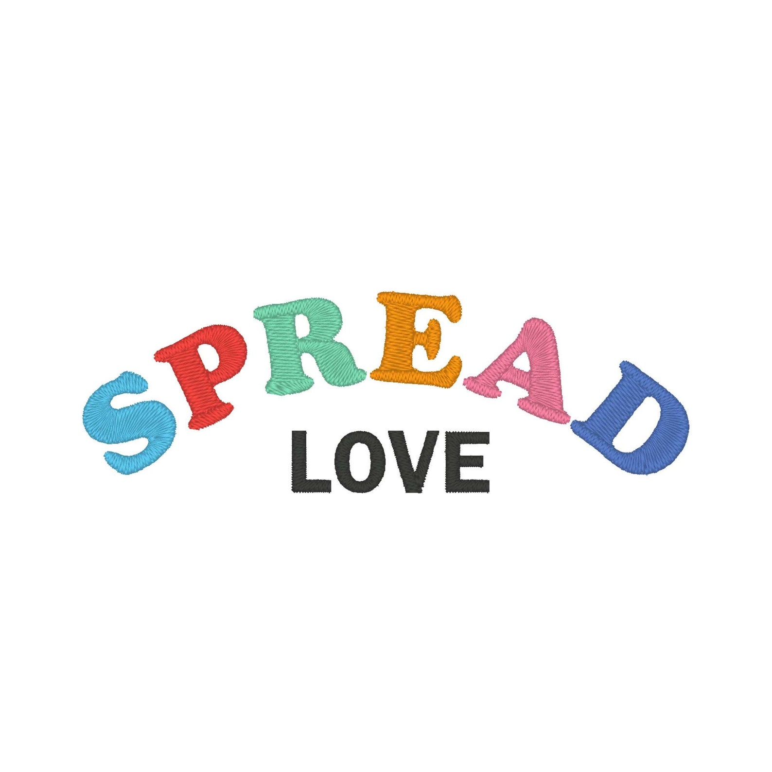 Spread love embroidery design positive embroidery design  etsy Spread love embroidery design positive embroidery design  etsy