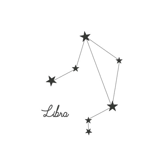 Libra Constellation Embroidery Design (Digital Download)