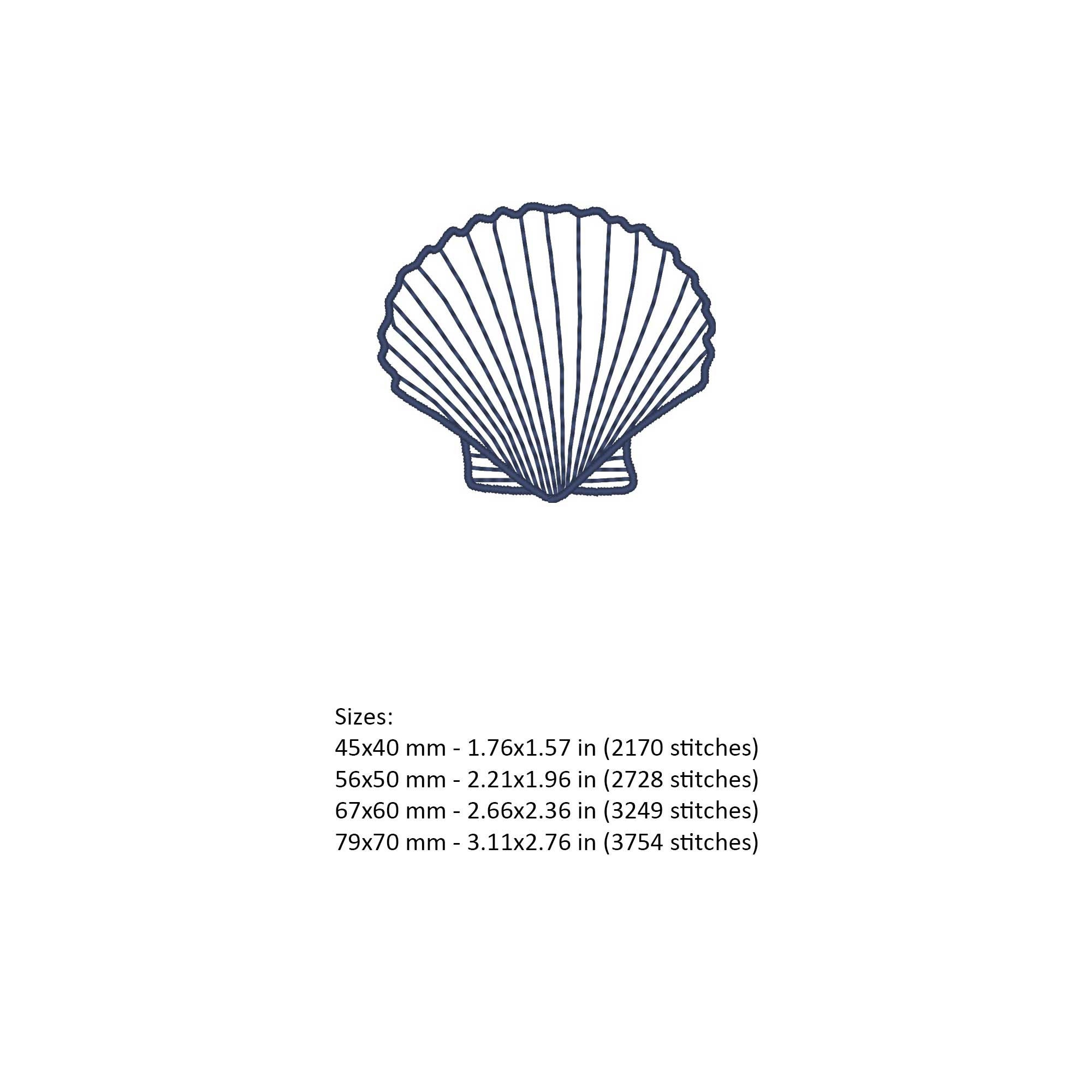 Sea Shells Embroidery Design Pack: Summer Embroidery Files (digital ...