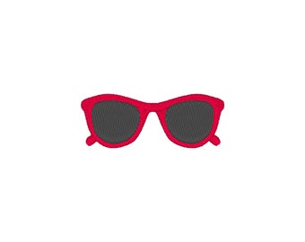 Sunglasses Embroidery Design: Mini Summer Embroidery File (Digital Download)