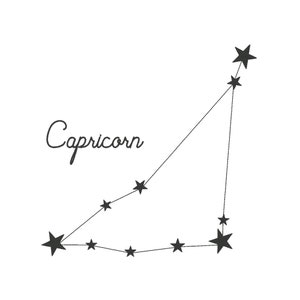 山羊座の刺繍デザイン、山羊座の星座の刺繍デザイン、星座の刺繍デザイン、占星術の刺繍デザイン