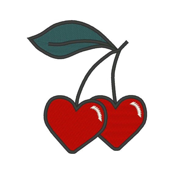 Heart Cherries Embroidery Design, Cherry Hearts Embroidery Design,  Valentines Day Embroidery Design, Mini Hearts Embroidery Design -   Canada