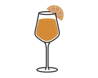 Spritz Embroidery Design: Summer Drink Embroidery File (Digital Download)