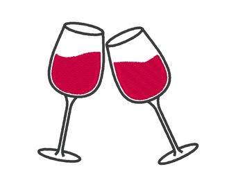 Può includere: Due bicchieri di vino rosso pieni, che brindano insieme in un brindisi festoso.