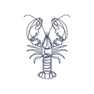 Lobster Embroidery Design: Sea Life Embroidery File (Digital Download)