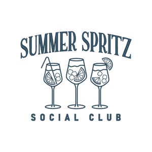 Summer Spritz Embroidery Design: Cocktail Machine Embroidery File (Digital Download)