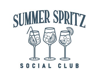 Diseño de bordado Summer Spritz: Archivo de bordado a máquina de cóctel (descarga digital)