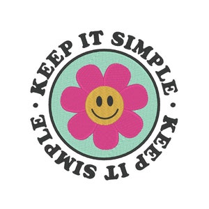 Keep It Simple Embroidery Design Positive Embroidery Design - Etsy