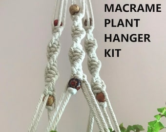 DIY Macrame Plant Hanger Kit with Beginners Instructions, Great Gift for Christmas Stockings, Secret Santa, Craft Lovers or a New Hobby