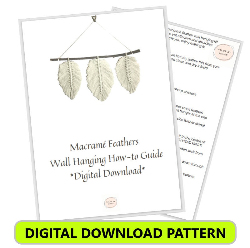 DIY Macrame Feather Wall Hanging Guide // Great for Macrame Craft ...
