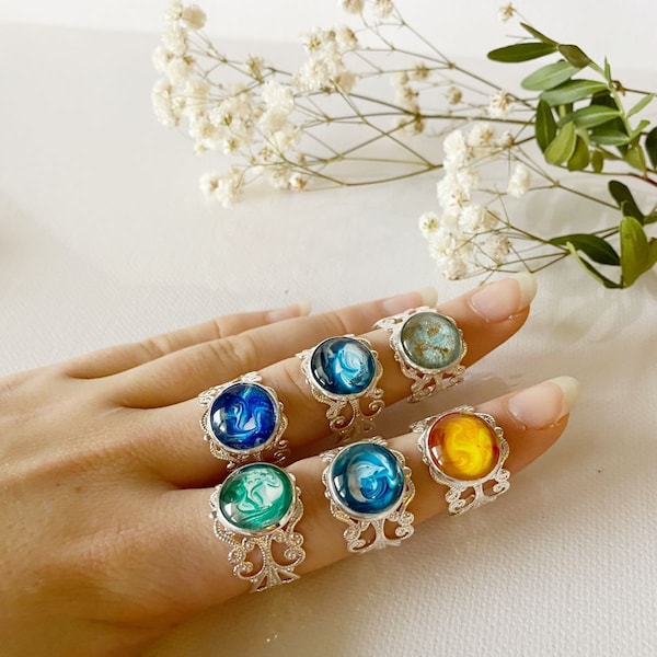 Fantasy rings - hand painted