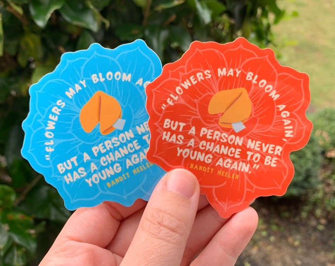 Bluey Sticker flowers May Bloom Again Bandit Heeler Etsy