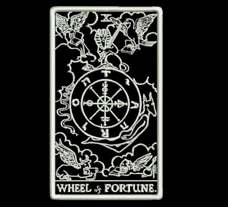 WHEEL FORTUNE Tarot Card, Machine Embroidery Design, Instant Download ...