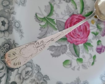 2025! Hand Wrought North Carolina Coin Silver Engraved Serving spoon! Made in Edenton, NC!