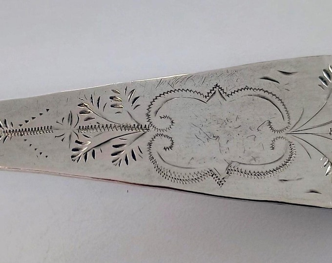 2025! Hand Wrought North Carolina Coin Silver Engraved Serving spoon! Made in Edenton, NC!