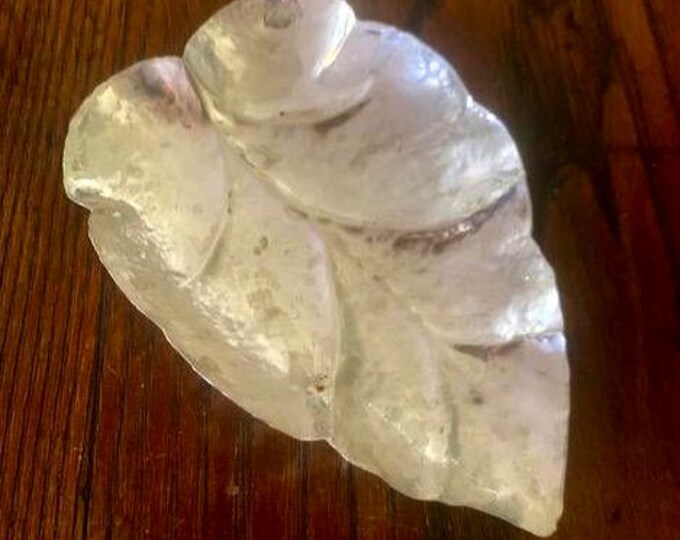 Sculpted Solid Silver Leaf dish- hand chased, repousse- made in Edenton North Carolina
