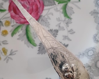 North Carolina Coin Silver Hand Chased serving spoon! Made in Edenton, NC! 2025!