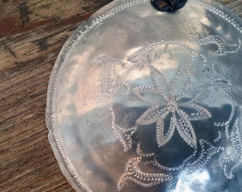 Hand Wrought and Engraved Pewter "Famille Rose" ornament! Handmade in Edenton North Carolina