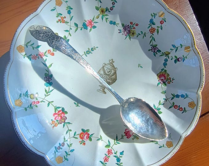 Hand Wrought North Carolina Coin Silver Engraved Serving spoon! Made in Edenton, NC! 2026!