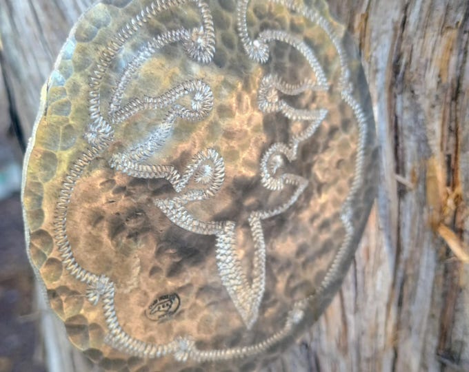 Handwrought North Carolina Crafted Old North Pewter William Morris Sketching Ornament