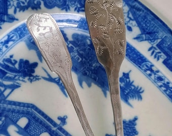 Handwrought Pewter Ladle: Engraved Sterling Motif, NC Made