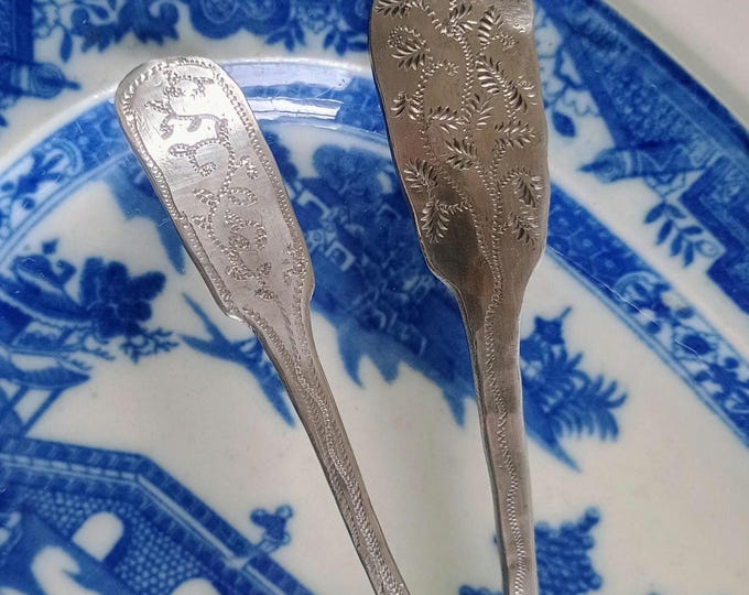 Handwrought Pewter Ladle: Engraved Sterling Motif, NC Made