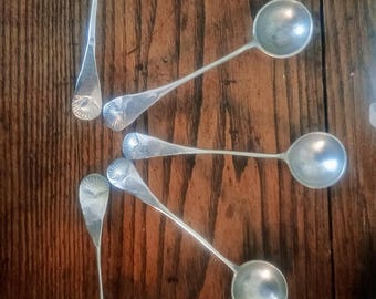 North Carolina Handwrought NC 25OTH Pewter Scallop Shell Small Ladles! NR